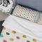 Designart 'Orange Blue and Purple Polka Dot Pattern' Geometric Bedding Set - Duvet Cover & Shams